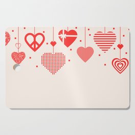 Cute Hanging Hearts Cutting Board