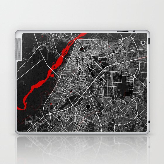 Lahore City Map of Punjab, Pakistan - Oriental Laptop & iPad Skin
