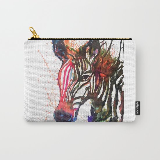 Zebra Splash Carry-All Pouch