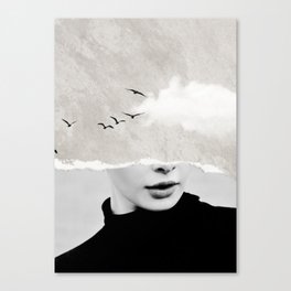 minimal collage /silence Canvas Print