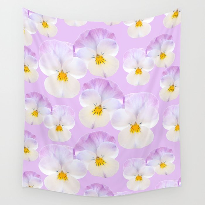 Pansies Dream #2 #floral #pattern #decor #art #society6 Wall Tapestry