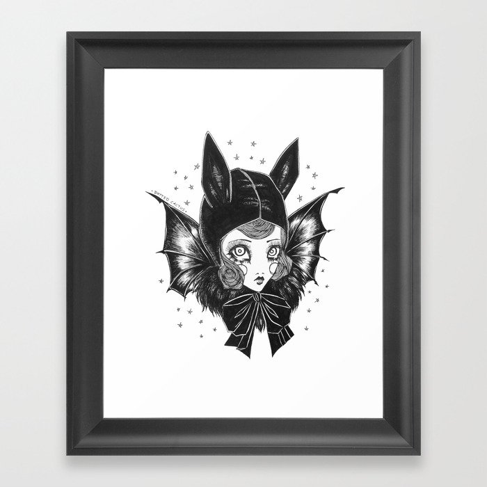 Bat Girl Framed Art Print