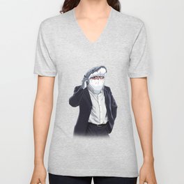 Shark Businessman V Neck T Shirt