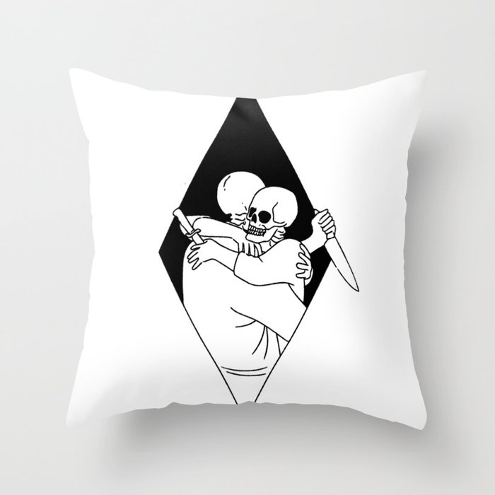 Skeleton Betray Throw Pillow
