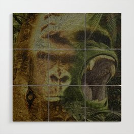 Psychedelic Gorilla Dream art Wood Wall Art