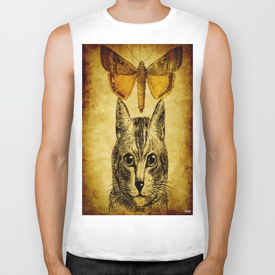 The mystic cat ( for Batkei) Biker Tank