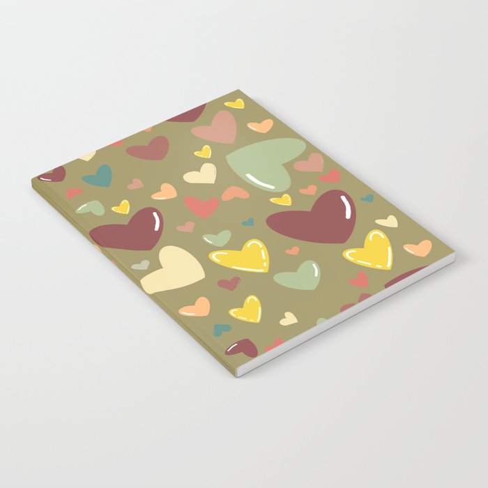 Forest Hearts Pattern Notebook