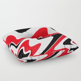 Abstract pattern - red, black and white. Floor Pillow