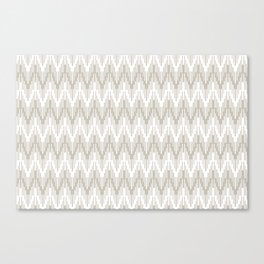 Taupe and White Striped Chevron Ripple Pattern Pairs Diamond Vogel 2022 Popular Colour Palatine 0370 Canvas Print