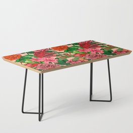 Pink floral pattern with garden flowers Coffee Table