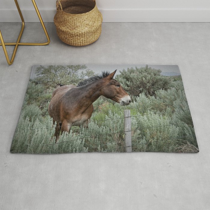 Mule in Wyoming Rug