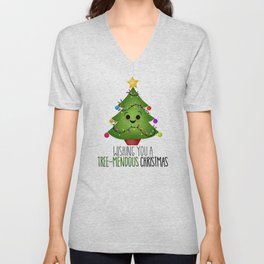 Wishing You A Tree-mendous Christmas V Neck T Shirt