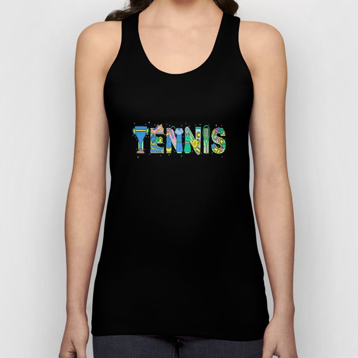 Tennis Tennis Racket Tennis Player Tank Top