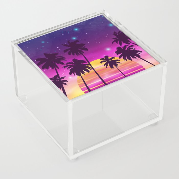 Incredibly Vibrant Sunset Acrylic Box