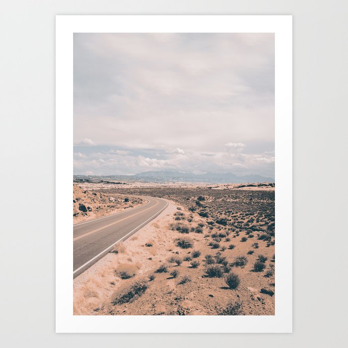 Highway Trip in the Desert 2 Art Print