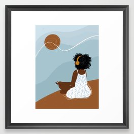 Black Girl and Water  Framed Art Print