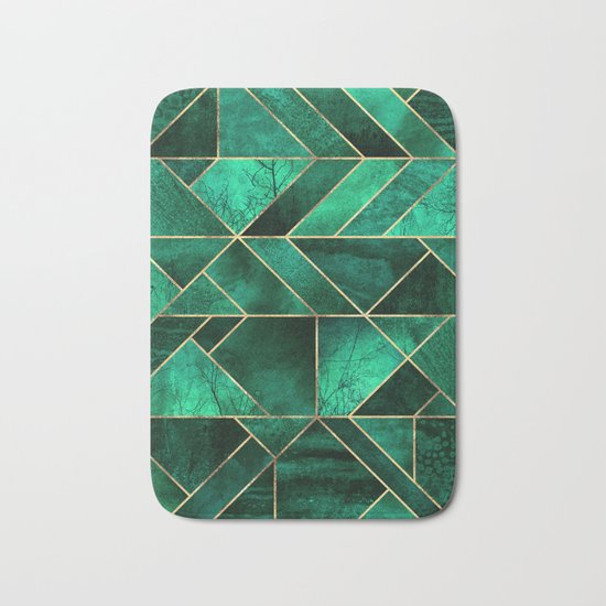 Abstract Nature - Emerald Green Bath Mat