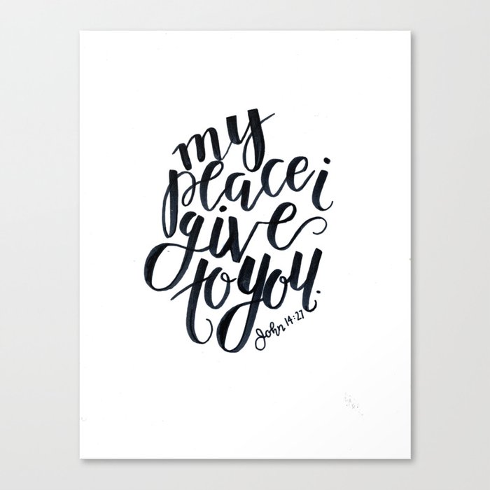 John Bible Verse Calligraphy Lettering Black And White Jesus