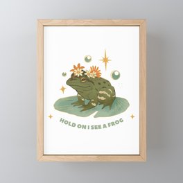 Hold on I see a frog design Framed Mini Art Print