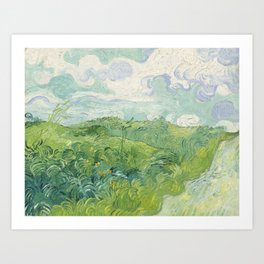 Green Wheat Fields, Auvers, Vincent van Gogh Art Print