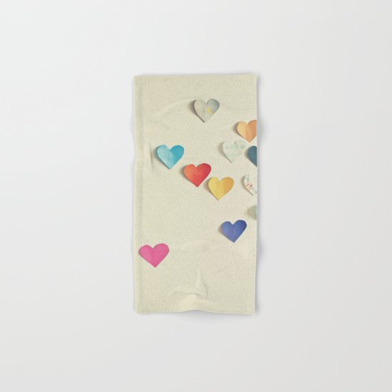 Paper Hearts Hand & Bath Towel