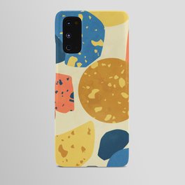 Stone terrazzo yellow orange blue Android Case