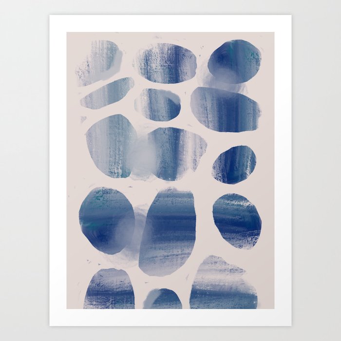 Abstract Blue Art Print Art Print