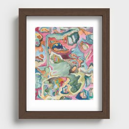 Abstract Watercolor - Organic Color 3 Recessed Framed Print