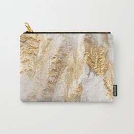Modern White And Gold Brush Painted Background Texture, Unique Artistic Work Carry-All Pouch | Acrylic, Paint, Glitter, Photo, Wallpaper, Golden, Gold, Texture, Retro, Homedecor 