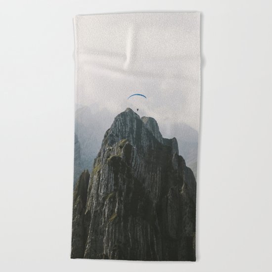 Flying Mountain Explorer - Landscape Photography Beach Towel