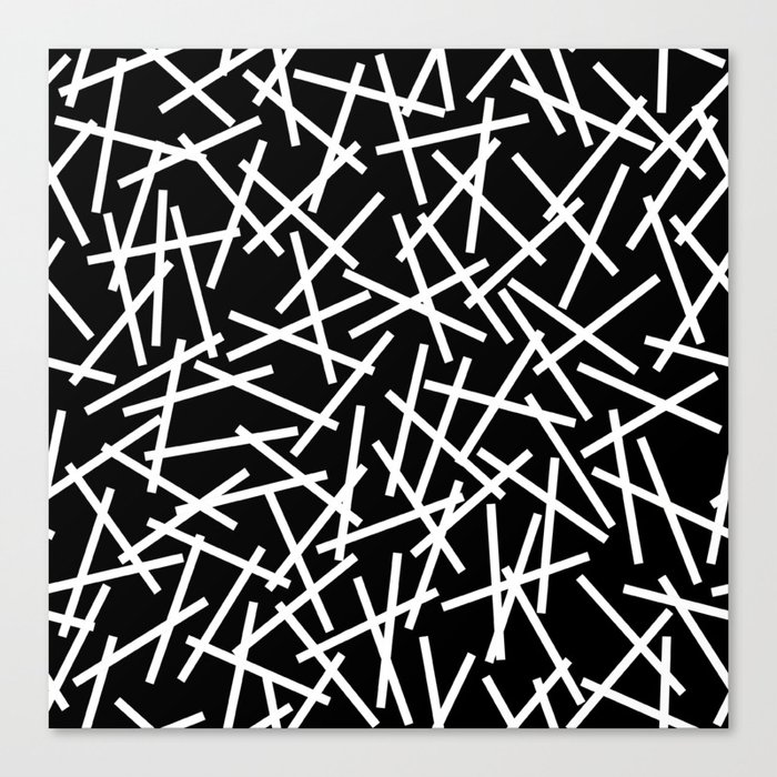 Kerplunk Black and White Canvas Print