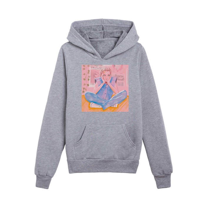 Teenage Girl and Sadness Kids Pullover Hoodie