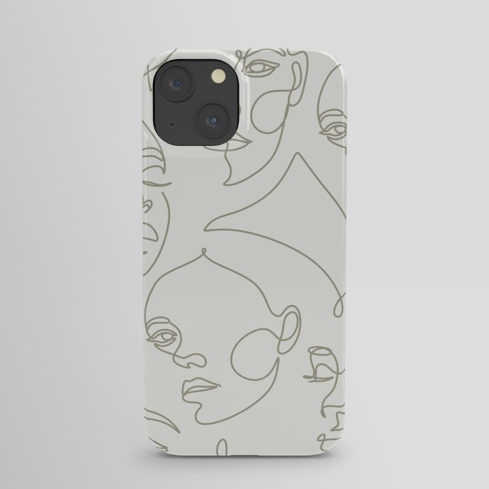 Face in lines iPhone Case