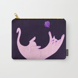 Funny Cat Playing in Cosmos Carry-All Pouch