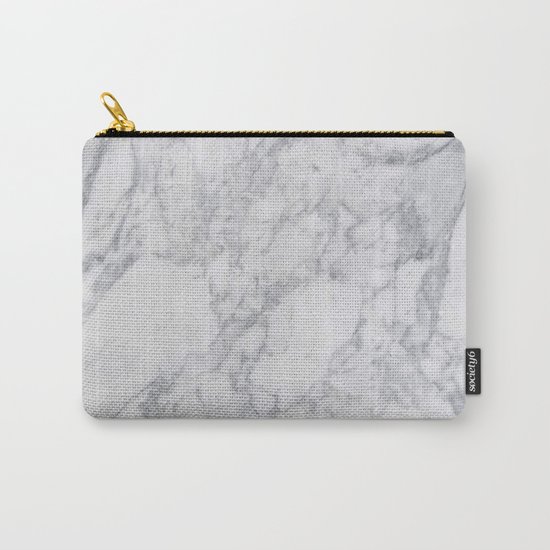 White Marble Carry-All Pouch