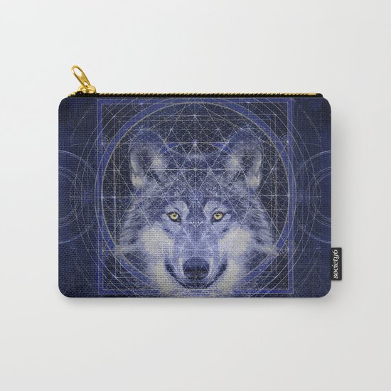 Wolf Geometry Carry-All Pouch