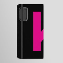 letter K (Magenta & Black) Android Wallet Case
