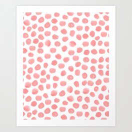 Natalia - abstract dot painting dots polka dot minimal modern gender neutral art decor Art Print