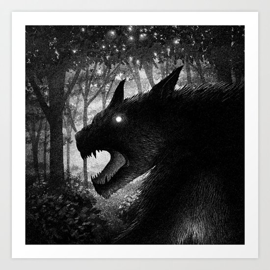 Drawlloween 2015: Werewolf Art Print