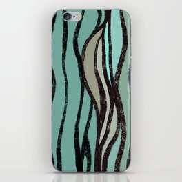 Inky Seagrass Abstract in Vintage Teal  iPhone Skin