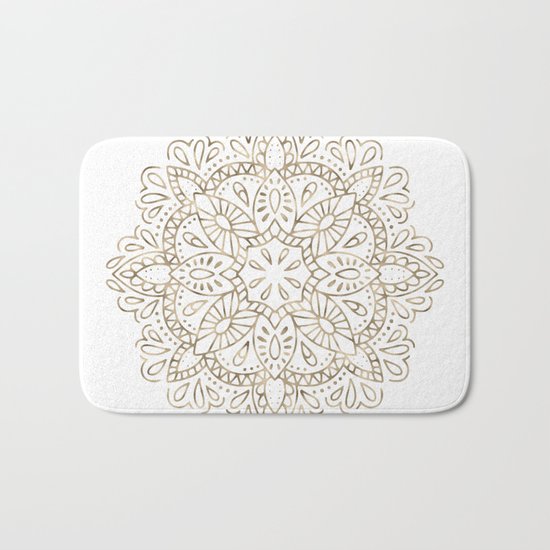 Mandala Gold Bath Mat
