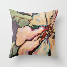 Abstract Flower Throw Pillow