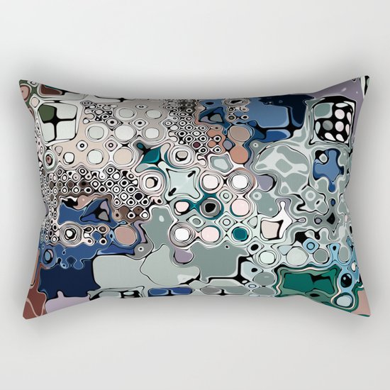 Colorful Chaotic Abstract Rectangular Pillow