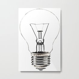 I Have an Idea!  Let there be light... Metal Print | Electrode, Light, Visible, Metal, Bulb, Vintage, Digital, Lightbulb, Visibility, Enlighten 