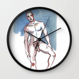 JEFFERY, Nude Male by Frank-Joseph Wall Clock | Lifedrawing, Nude, Physique, Ink, Muscles, Homo, Anatomy, Muscle, Gayart, Figuredrawing 