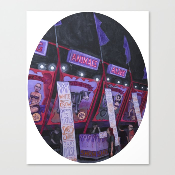 Purple Circus Side Show Canvas Print