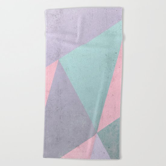 Floral Geometry Beach Towel