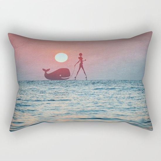 Whale Walk Rectangular Pillow
