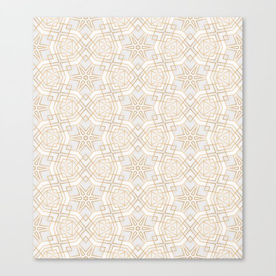 Golden Geo Stars Canvas Print