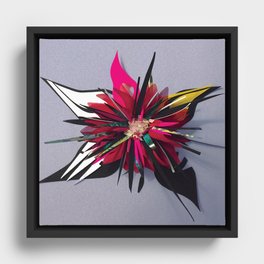 Shadow Floral- Decoupage Flower  Framed Canvas